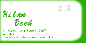 milan bech business card